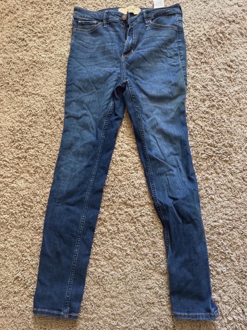 Hollister Women's Dark Blue Skinny Jeans